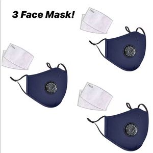 Sale! 3 Face Mask Bundle Plus 6 Filters New